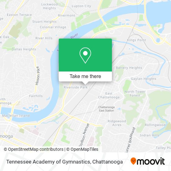 Mapa de Tennessee Academy of Gymnastics