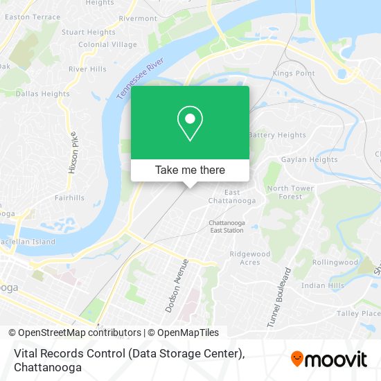 Vital Records Control (Data Storage Center) map