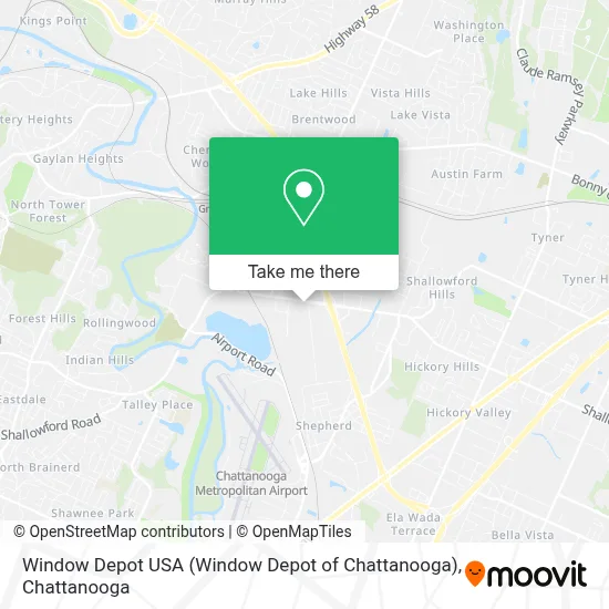 Window Depot USA (Window Depot of Chattanooga) map
