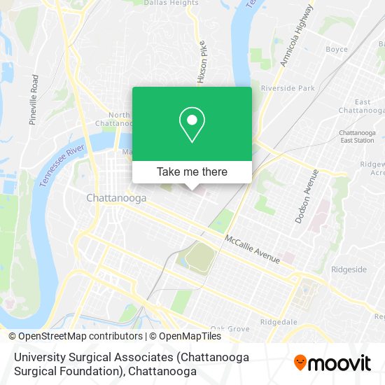 Mapa de University Surgical Associates (Chattanooga Surgical Foundation)