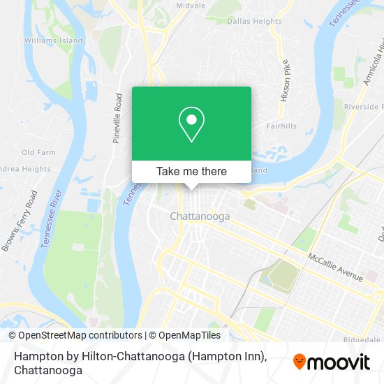 Mapa de Hampton by Hilton-Chattanooga (Hampton Inn)