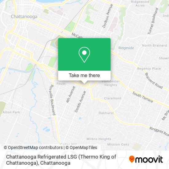 Chattanooga Refrigerated LSG (Thermo King of Chattanooga) map
