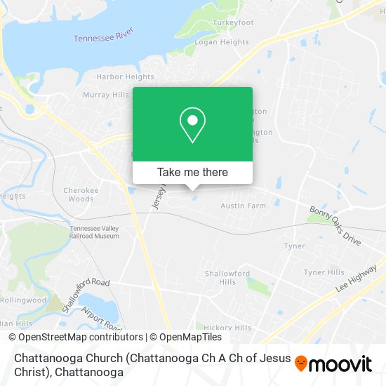 Mapa de Chattanooga Church (Chattanooga Ch A Ch of Jesus Christ)