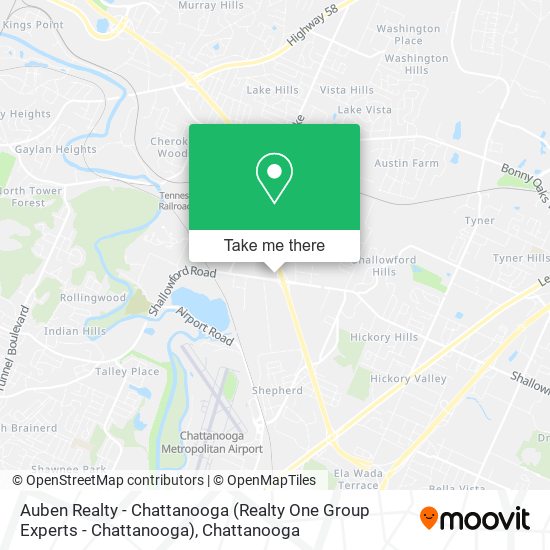 Auben Realty - Chattanooga (Realty One Group Experts - Chattanooga) map