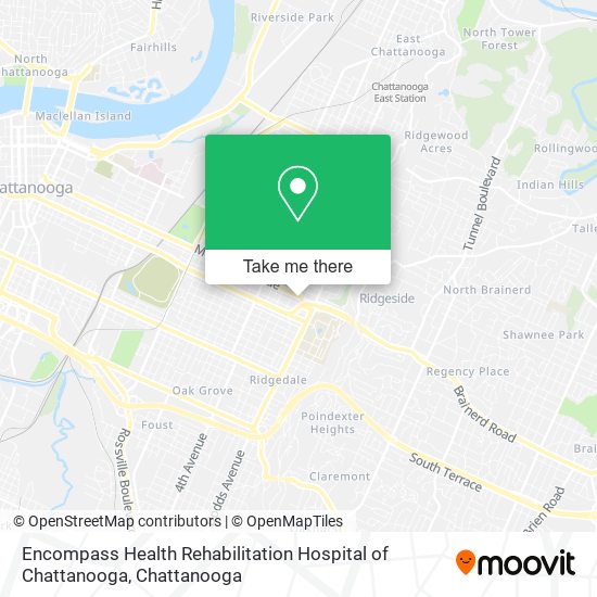 Encompass Health Rehabilitation Hospital of Chattanooga map