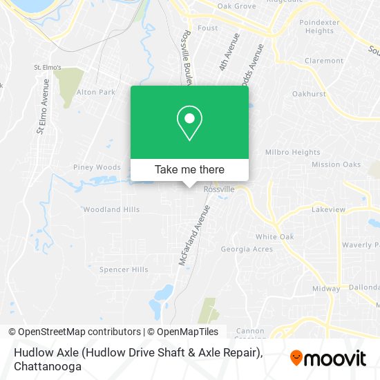 Mapa de Hudlow Axle (Hudlow Drive Shaft & Axle Repair)