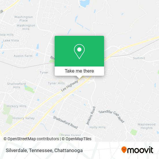 Silverdale, Tennessee map