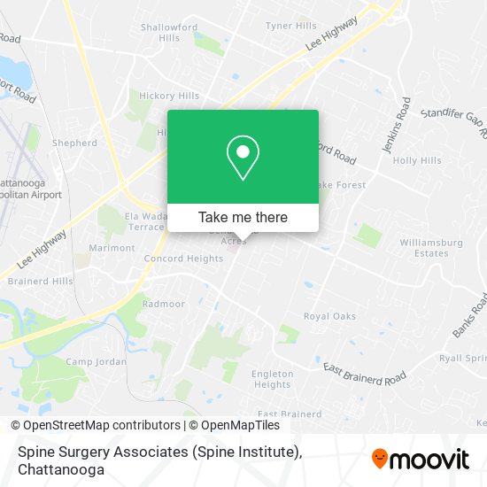 Mapa de Spine Surgery Associates (Spine Institute)