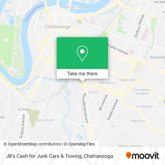 Mapa de JB's Cash for Junk Cars & Towing