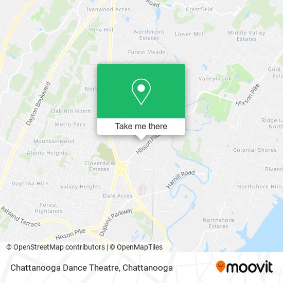 Mapa de Chattanooga Dance Theatre