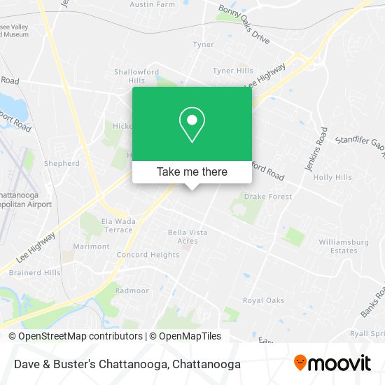 Dave & Buster's Chattanooga map