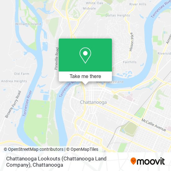 Chattanooga Lookouts (Chattanooga Land Company) map