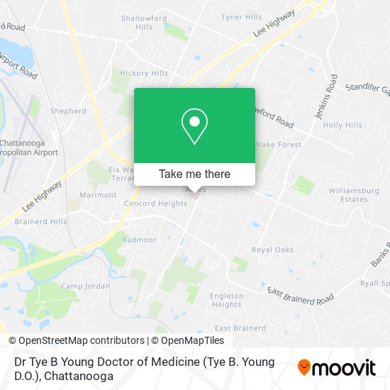 Mapa de Dr Tye B Young Doctor of Medicine (Tye B. Young D.O.)