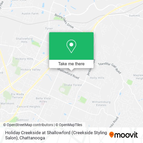 Holiday Creekside at Shallowford (Creekside Styling Salon) map