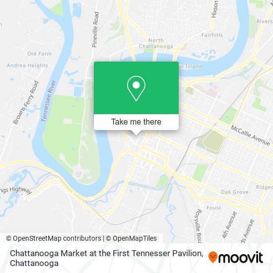 Chattanooga Market at the First Tennesser Pavilion map