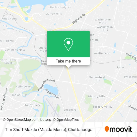 Tim Short Mazda (Mazda Mania) map