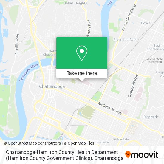 Chattanooga-Hamilton County Health Department (Hamilton County Government Clinics) map