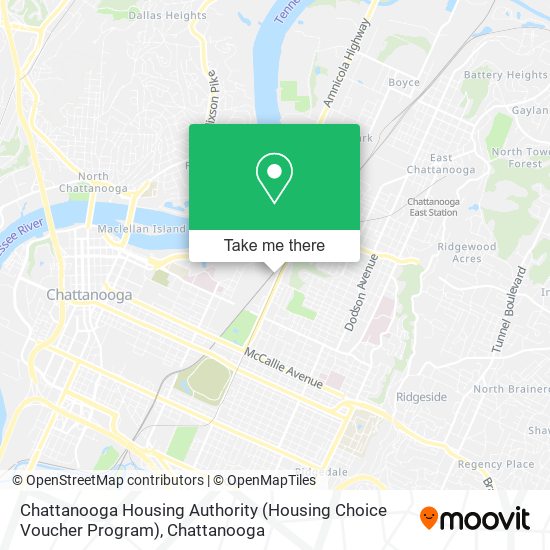 Chattanooga Housing Authority (Housing Choice Voucher Program) map