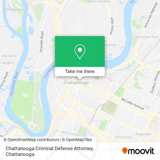 Chattanooga Criminal Defense Attorney map