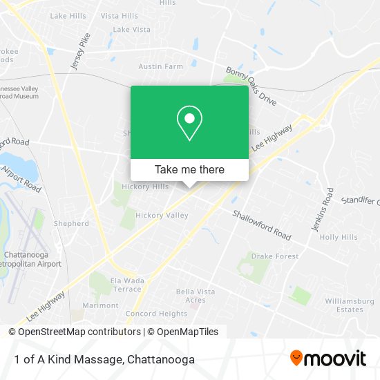 1 of A Kind Massage map