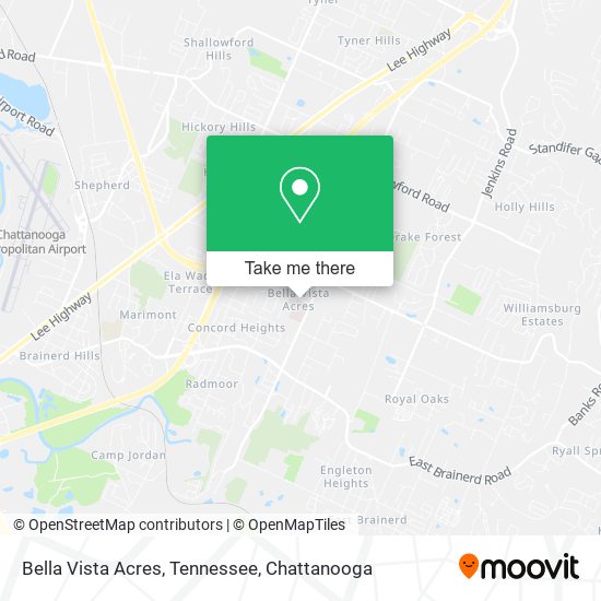 Bella Vista Acres, Tennessee map