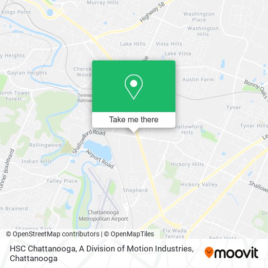 HSC Chattanooga, A Division of Motion Industries map