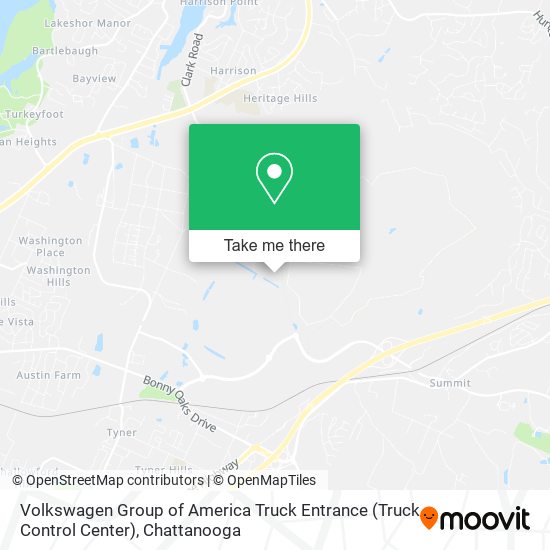 Mapa de Volkswagen Group of America Truck Entrance (Truck Control Center)