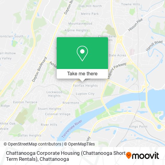 Chattanooga Corporate Housing (Chattanooga Short Term Rentals) map