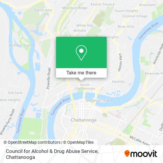 Council for Alcohol & Drug Abuse Service map