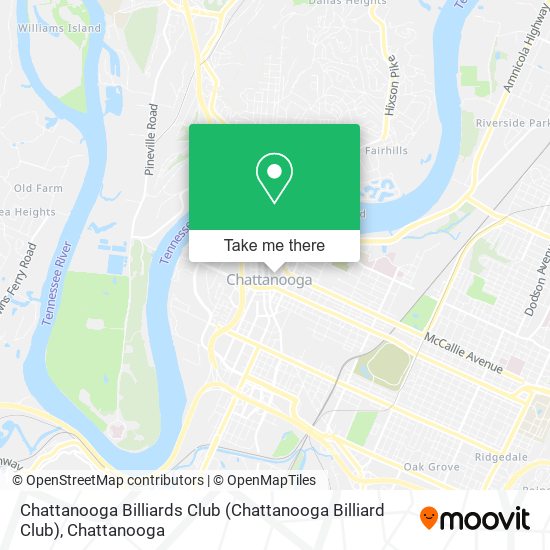 Chattanooga Billiards Club (Chattanooga Billiard Club) map