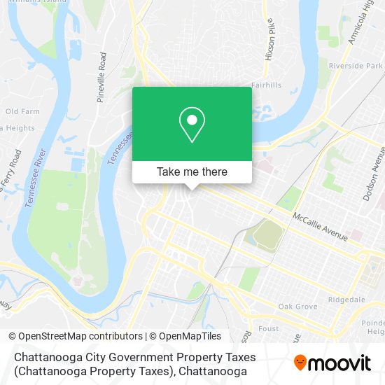 Chattanooga City Government Property Taxes (Chattanooga Property Taxes) map