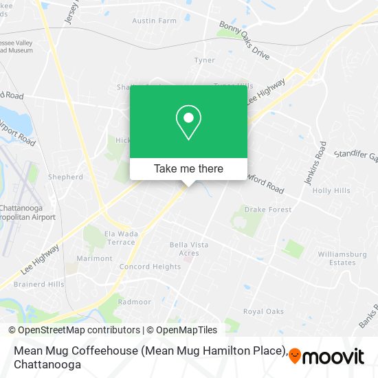 Mean Mug Coffeehouse (Mean Mug Hamilton Place) map