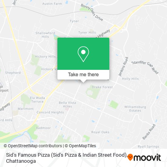 Mapa de Sid's Famous Pizza (Sid's Pizza & Indian Street Food)