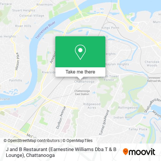 Mapa de J and B Restaurant (Earnestine Williams Dba T & B Lounge)