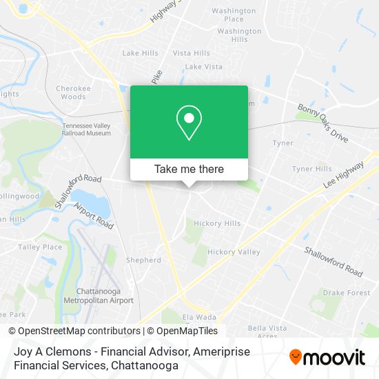 Mapa de Joy A Clemons - Financial Advisor, Ameriprise Financial Services