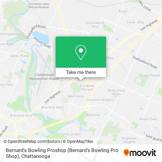 Mapa de Bernard's Bowling Proshop (Bernard's Bowling Pro Shop)