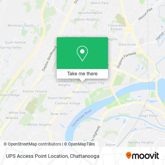 UPS Access Point Location map