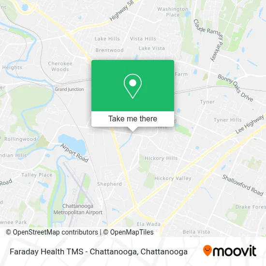 Faraday Health TMS - Chattanooga map