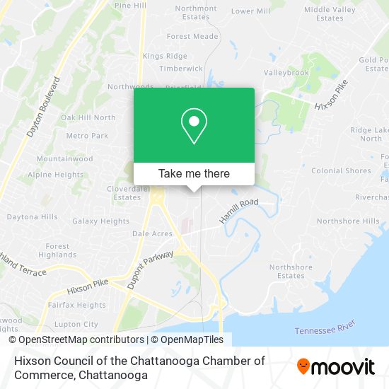 Mapa de Hixson Council of the Chattanooga Chamber of Commerce