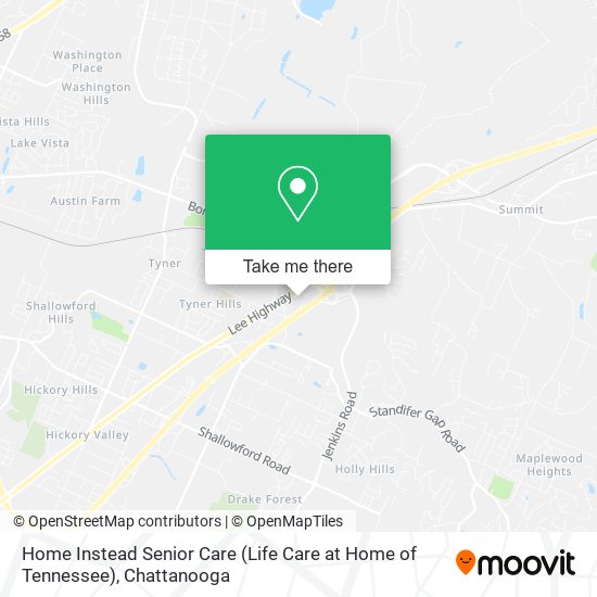 Mapa de Home Instead Senior Care (Life Care at Home of Tennessee)