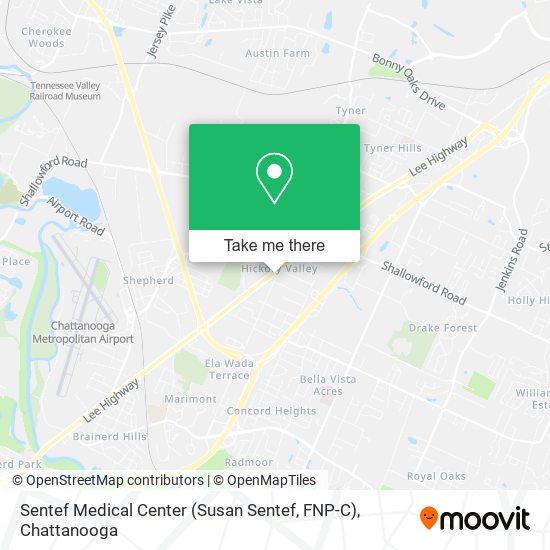 Mapa de Sentef Medical Center (Susan Sentef, FNP-C)