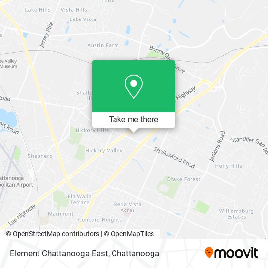 Element Chattanooga East map