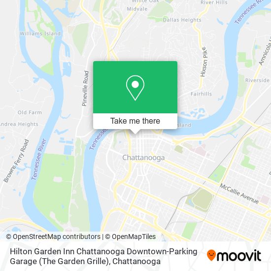 Hilton Garden Inn Chattanooga Downtown-Parking Garage (The Garden Grille) map