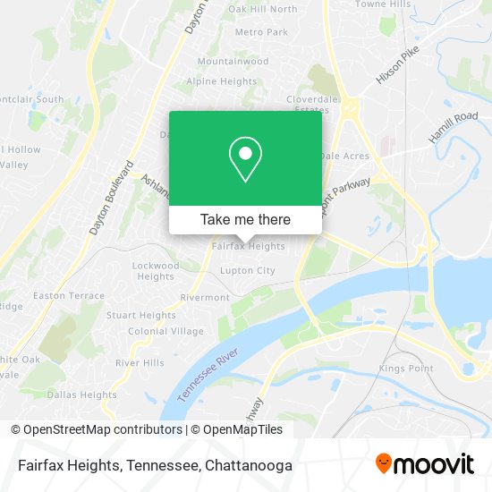 Fairfax Heights, Tennessee map