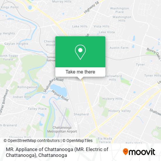 Mapa de MR. Appliance of Chattanooga