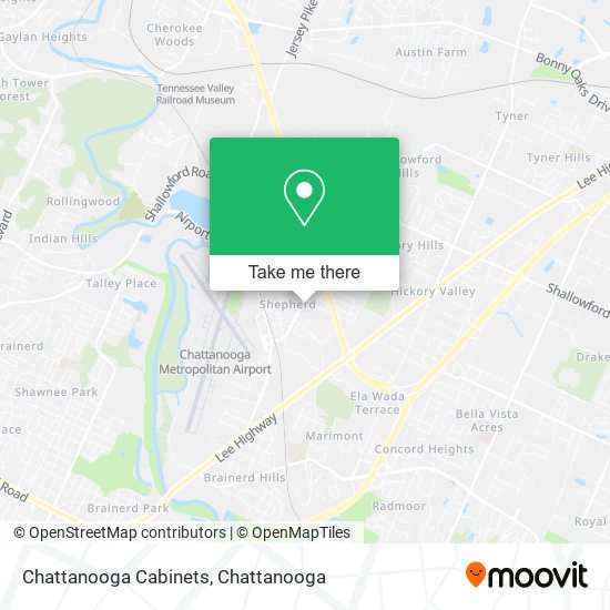 Mapa de Chattanooga Cabinets