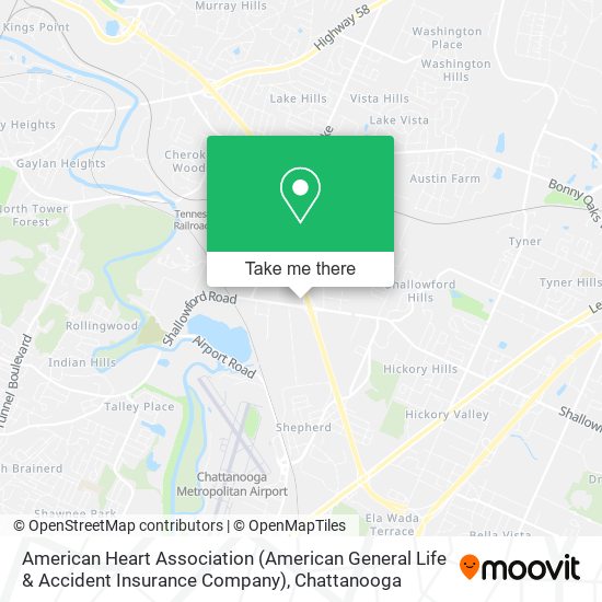 American Heart Association (American General Life & Accident Insurance Company) map