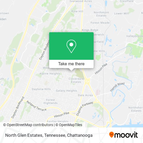 Mapa de North Glen Estates, Tennessee