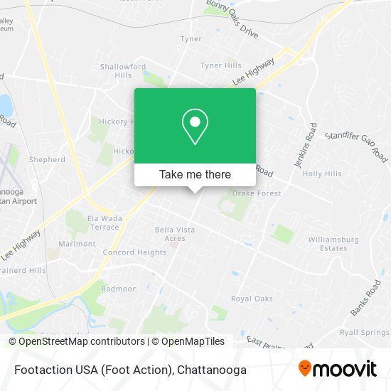 Mapa de Footaction USA (Foot Action)