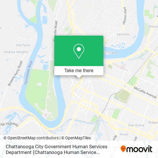 Chattanooga City Government Human Services Department (Chattanooga Human Service Department) map